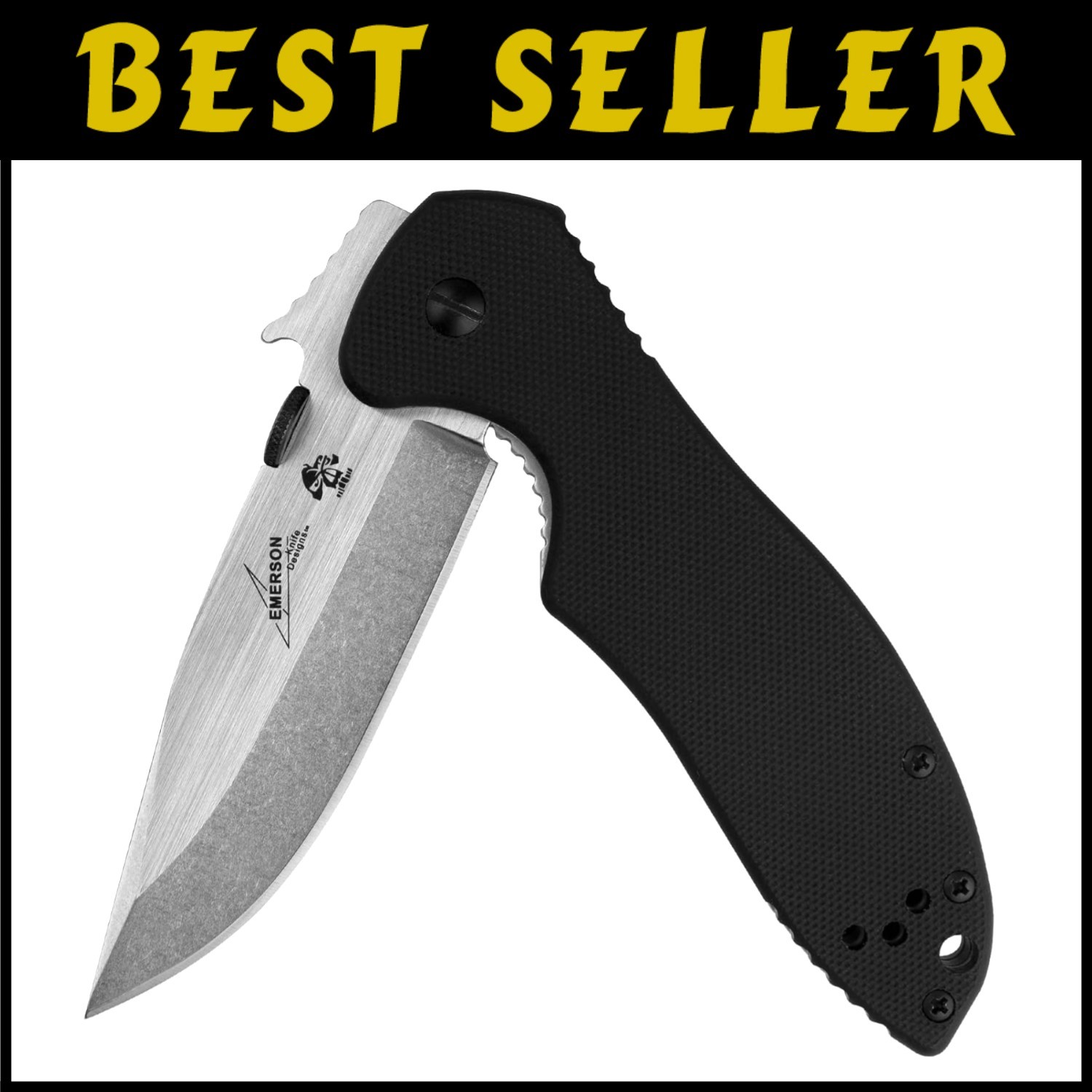 Emerson CQC-K Pocket Knife - D2 Steel Blade, Wave Opening=
