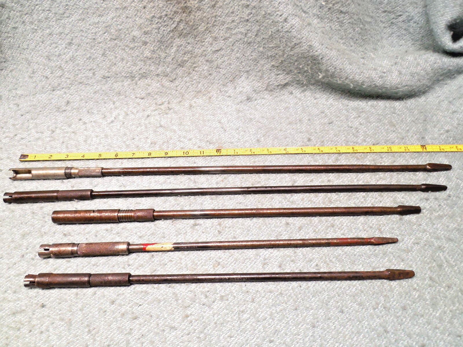 Lot of 5 Working Brace Drill Bit Extenders Stanley Millers Falls Craftsman