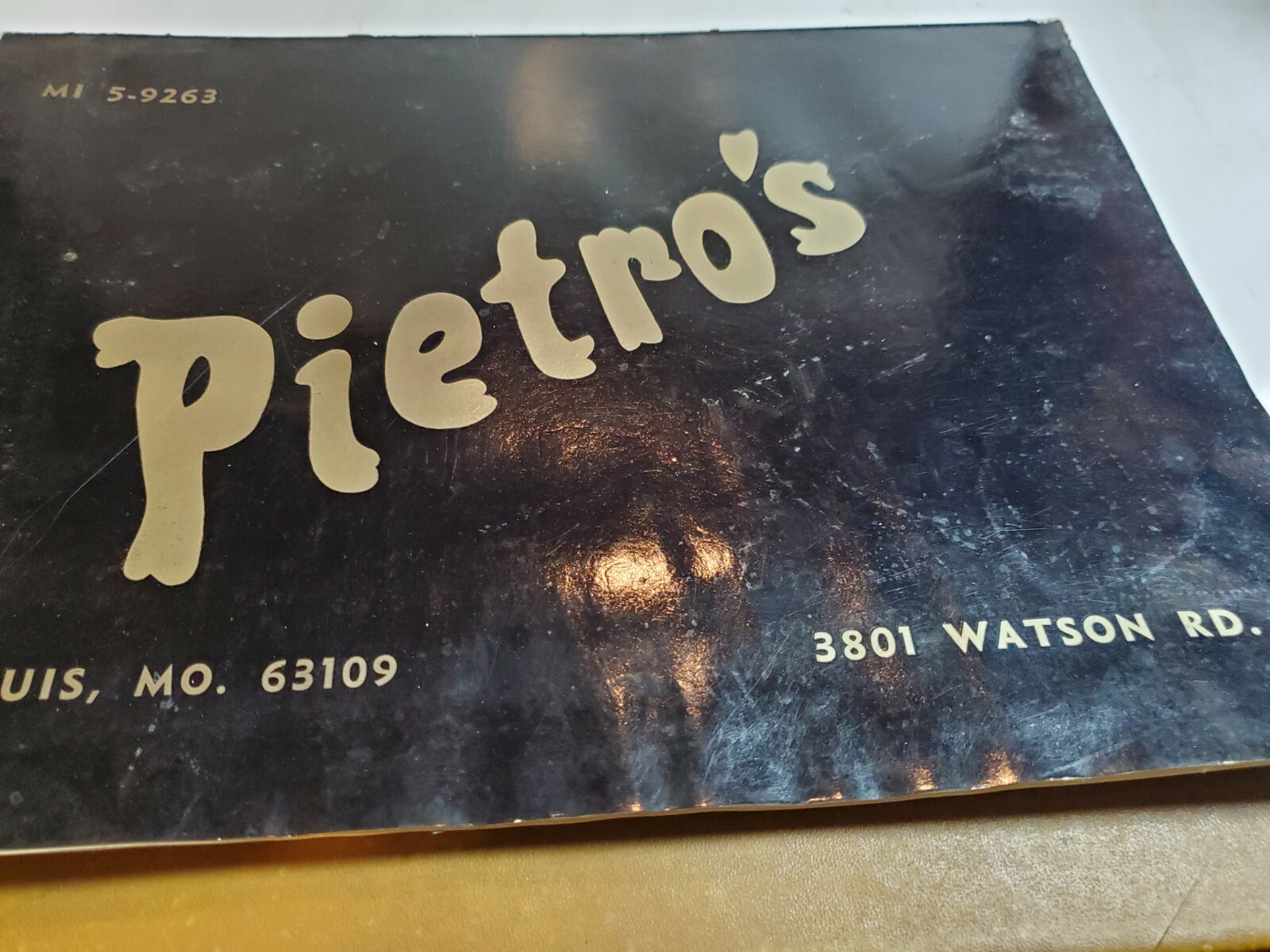 VINTAGE PIETRO'S ITALIAN  RESTAURANT MENU ST LOUIS MISSOURI  