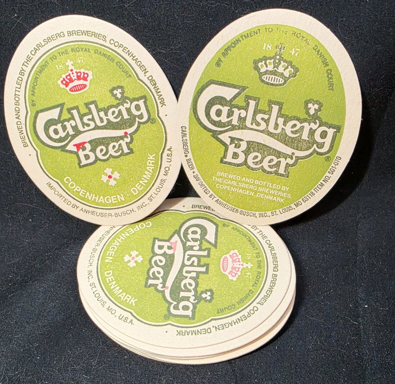 Carlsberg Beer   Beer Coasters Copenhagen Denmark Lot Of 10 Anheuser-Busch, Inc.