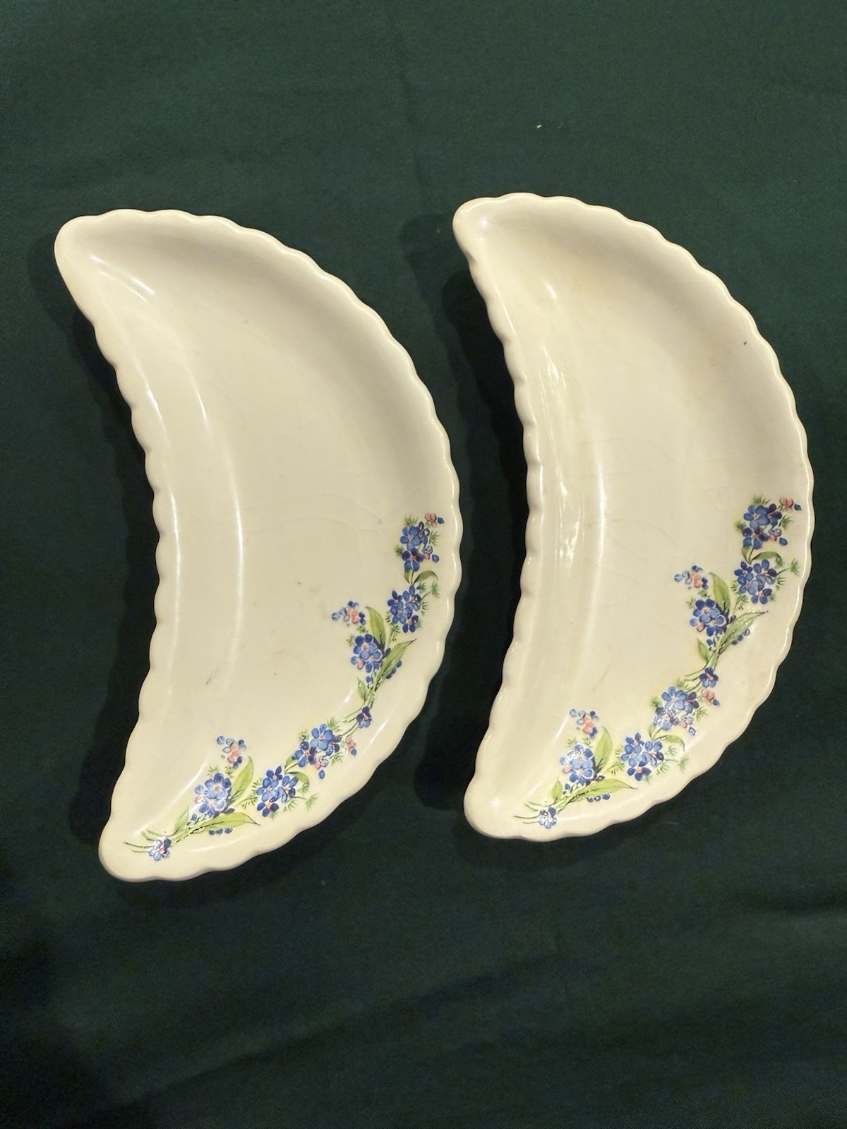 Old Nuremberg Bavaria China Crescent Bone Dish