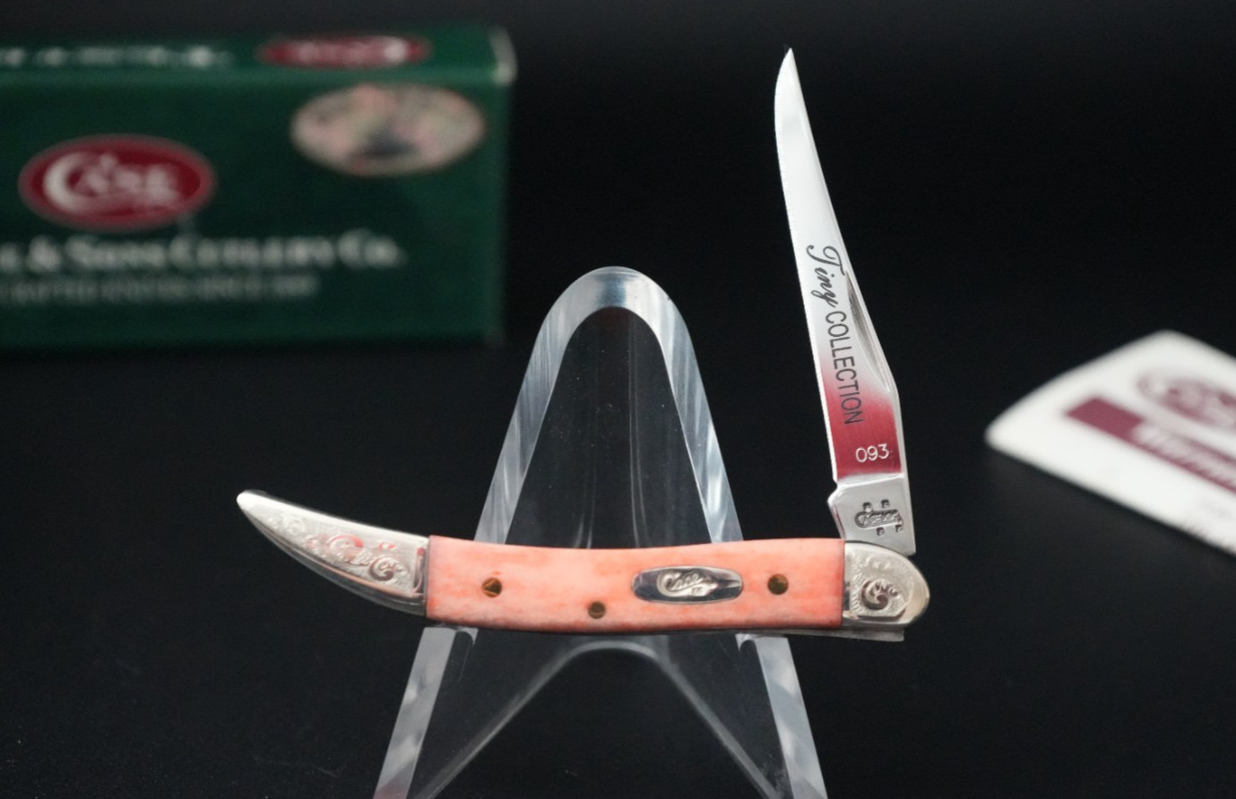 2006 Case XX Scrolled #\'d PINK SALMON Bone Toothpick Knife *RARE 93/100* 7830N