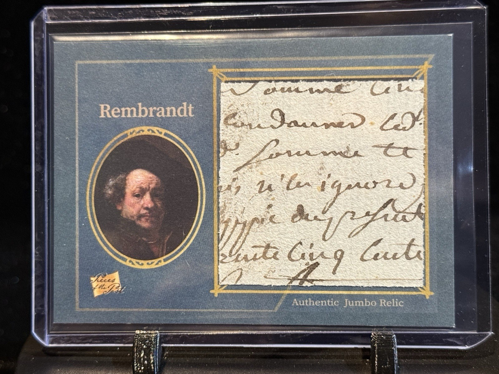 2025 Pieces of the Past Arts & Music Rembrandt JUMBO HANDWRITING RELIC #242