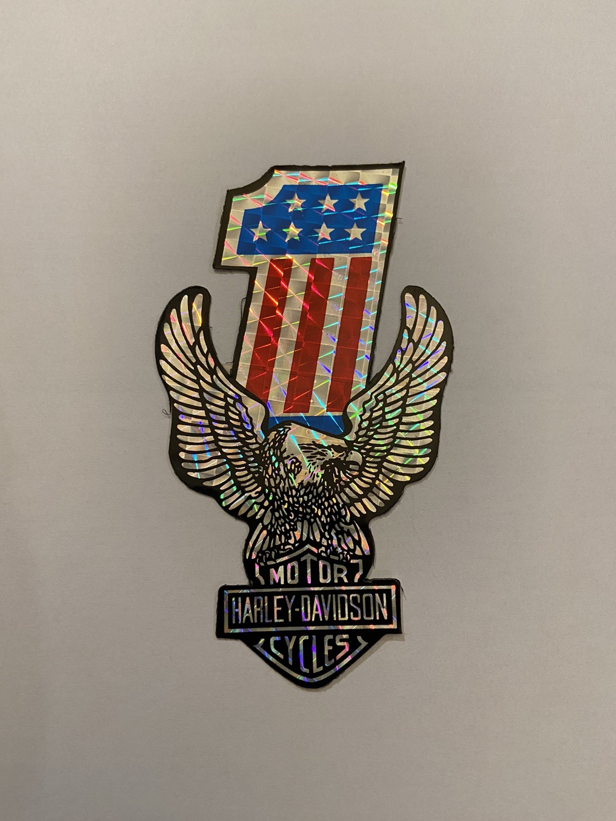 Vintage Harley Davidson Motorcycles - #1 Red White Blue Decal - 4” Chopper Decal