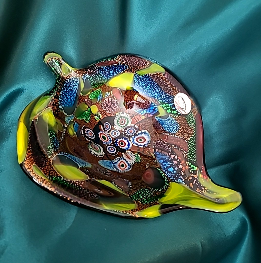 Vintage * J.I. Co. * Murano Art Glass * Italy ** Millefiori /Swirl