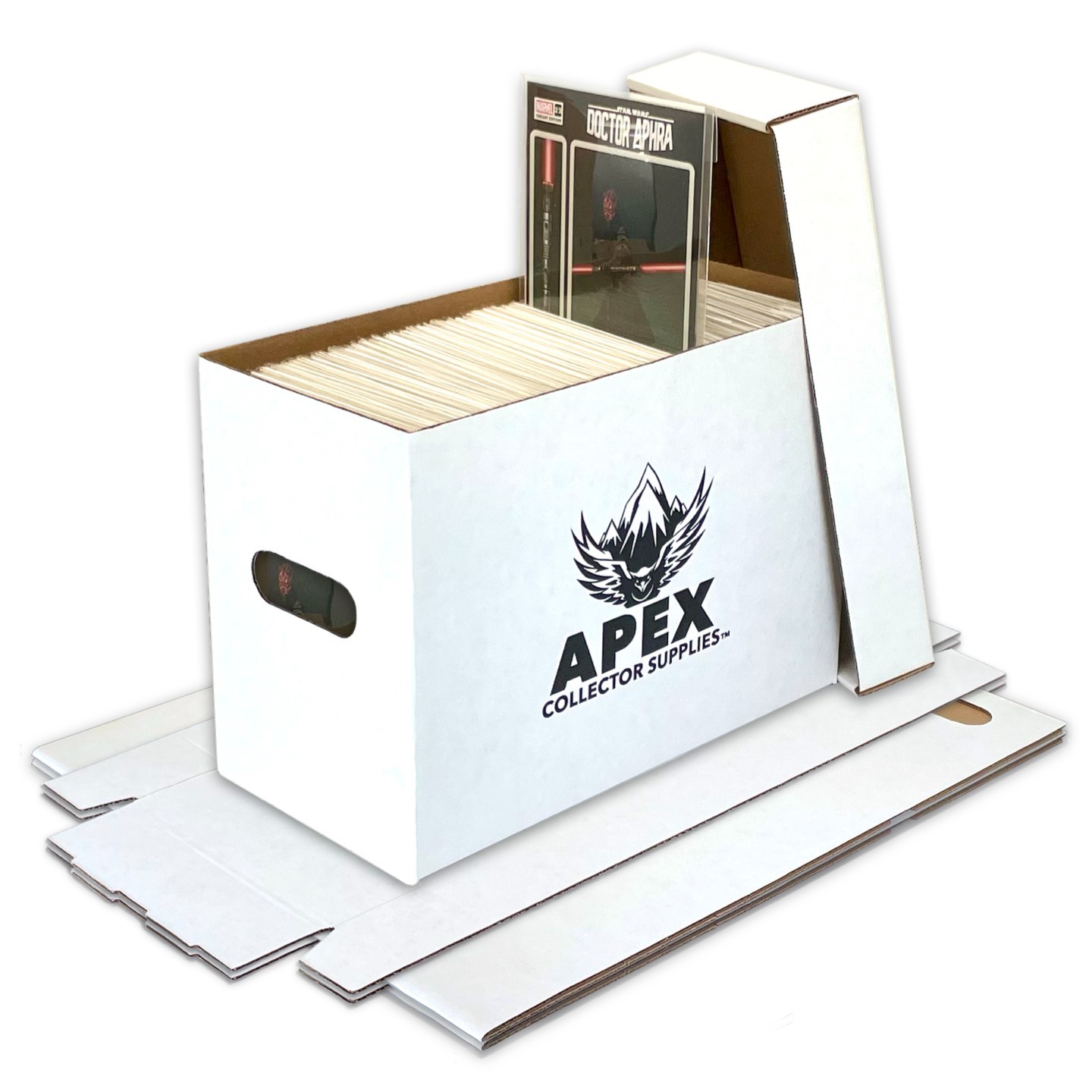 3/5/10 APEX Short Comic Book Storage Boxes Holds 150-175 Stackable Archival