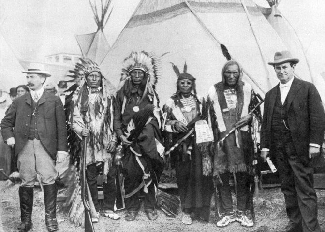 1901 Lakota Sioux Chiefs PHOTO Native American Chief Group Blue Horse High Hawk