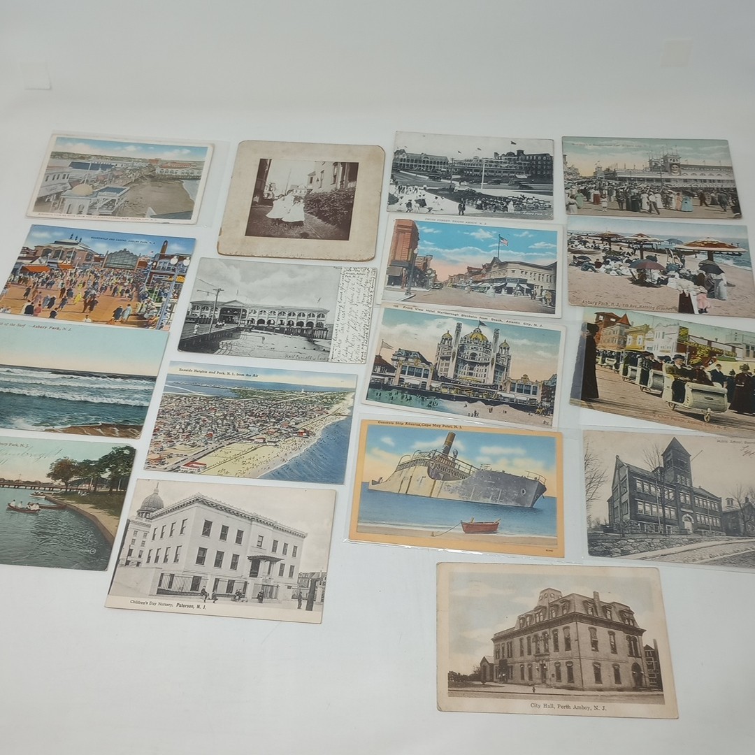 Vintage New Jersey Ephemera Lot 17 Items, 16 Postcards & 1 Photo Vintage New Jersey Ephemera Lot 17 Items, 16 Postcards & 1 Photo