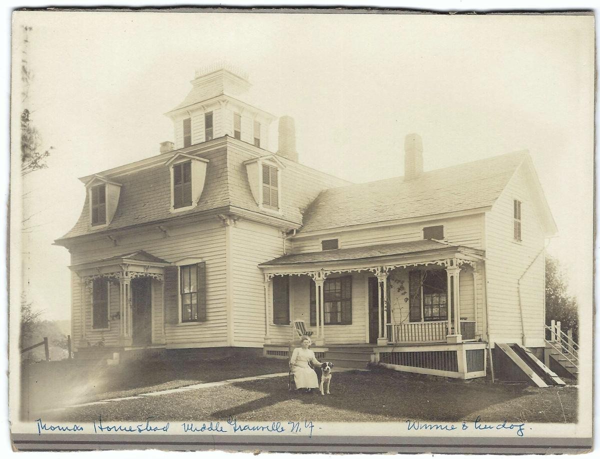 Middle Granville, NY Cabinet Photo - Winnie Thomas Victorian Home & Dog