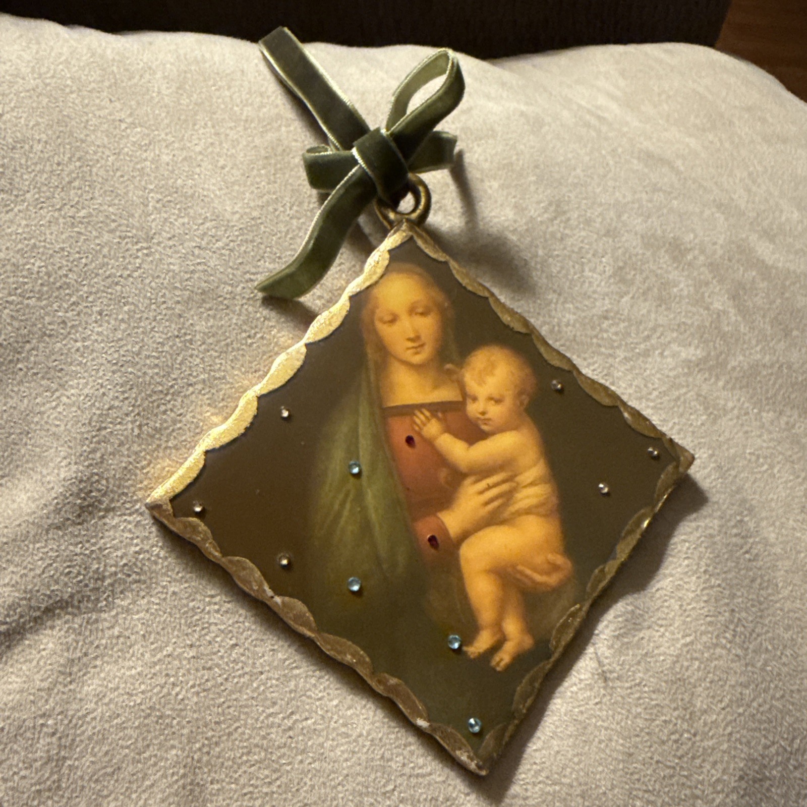 2008 D.L.Rhein For Silvestri By DEMDACO Blessed Mother W/Jesus Ornament Hang