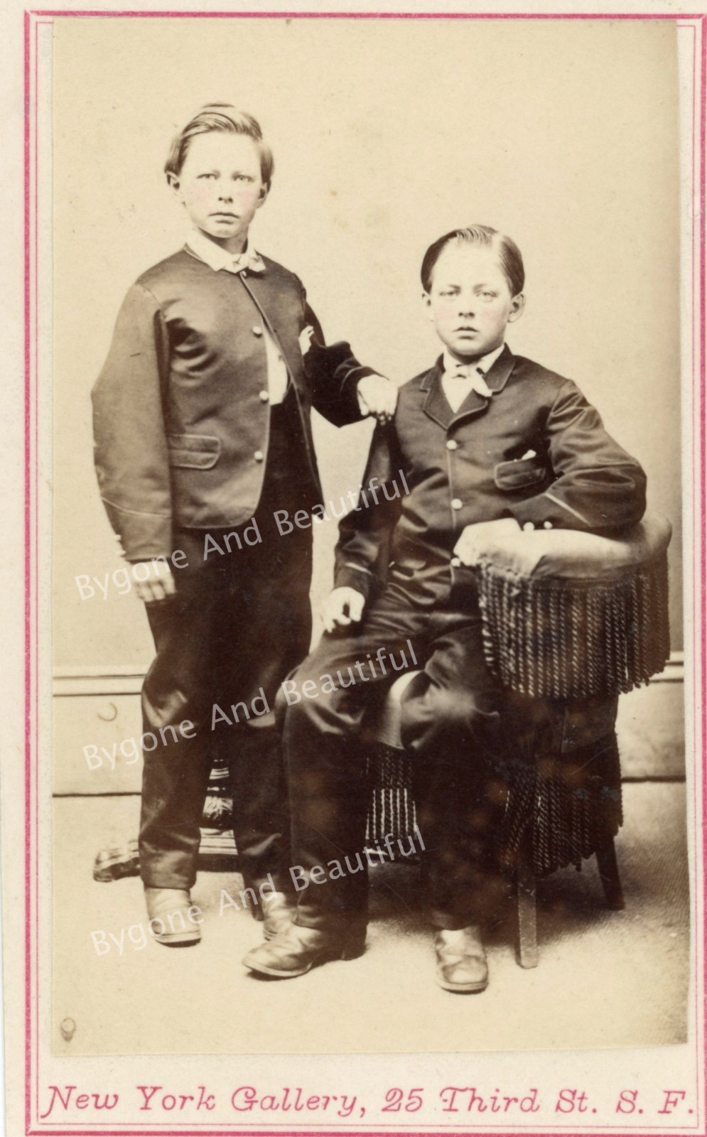 CDV Civil War Brothers Boys San Francisco CA Albumen Photo CDV Civil War Brothers Boys San Francisco CA Albumen Photo