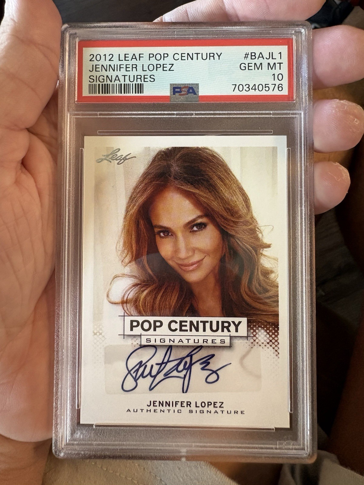 2012 Leaf Pop Century Signatures Jennifer Lopez #BAJL1 PSA Gem Mint 10 POP 5