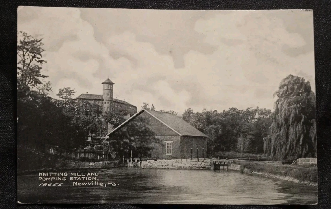 Vintage 1900s Knitting Mill And Pumping Station Newville Pennsylvania Postcard Vintage 1900s Knitting Mill And Pumping Station Newville Pennsylvania Postcard