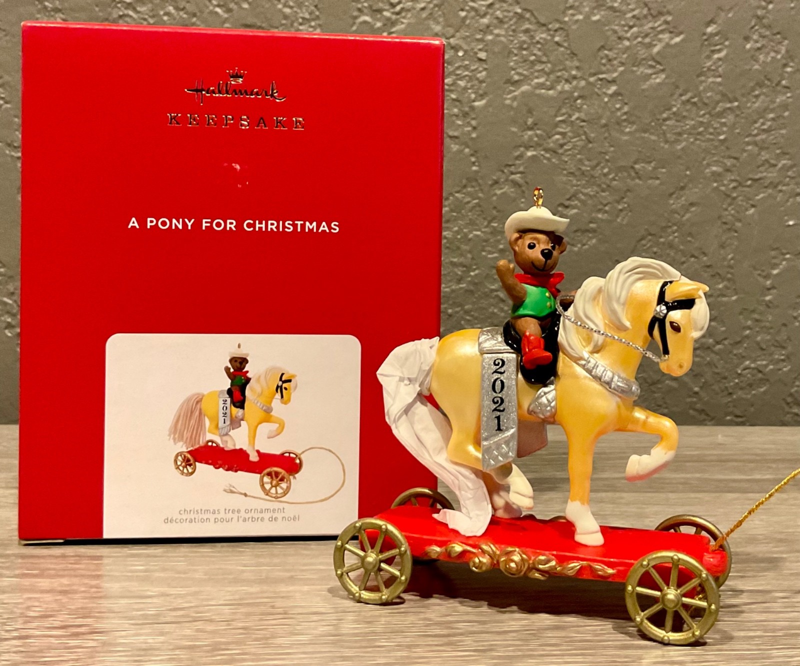 2021 Hallmark Keepsake Ornament #24 A Pony For Christmas 24th in Series 2021 NIB