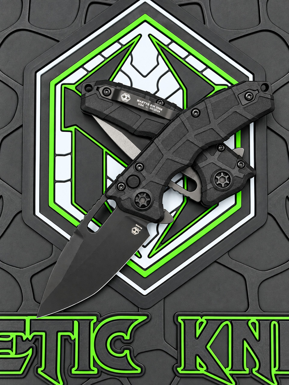 Heretic Knives Martyr Manual Tanto Black Tactical H057-4A-T Authorized Dealer