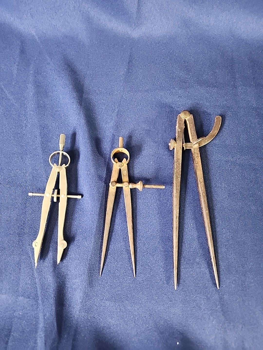Peck Stow & Wilcox Co. Wing Divider Compass, Charvoz Compass, & CK Co Calipers