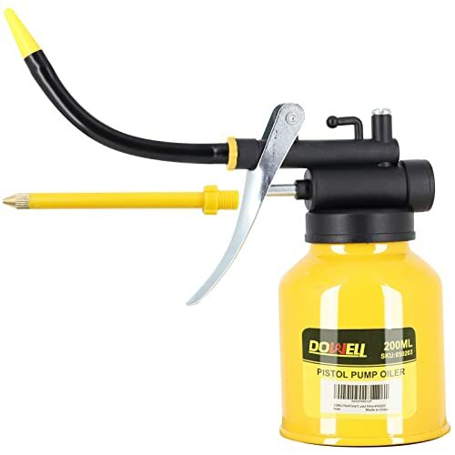 Pistol Pump Oiler Metal Oil Can Lubrication Oil Gun 200ml Can Bottle With Spout