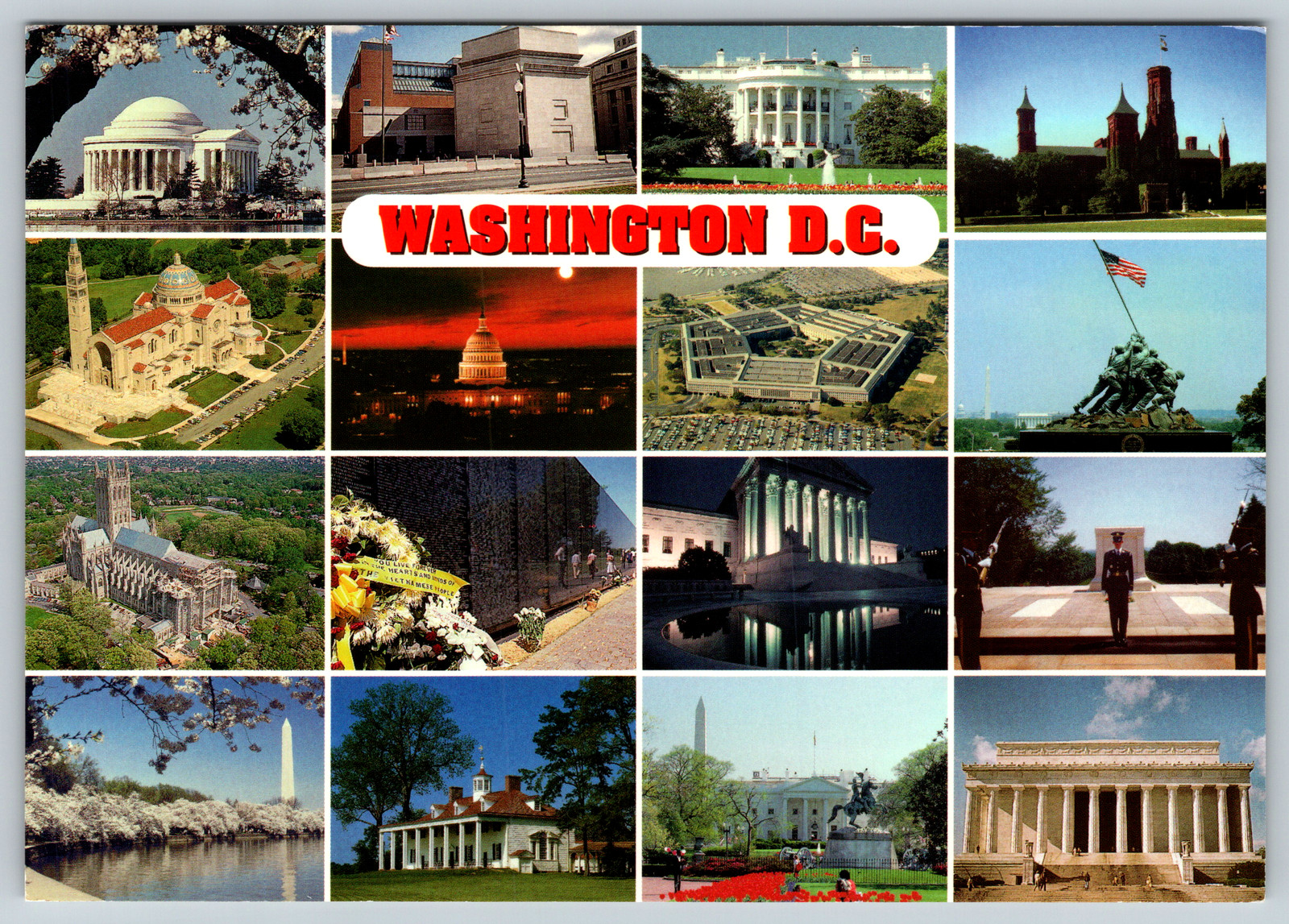 c1970s Washington DC Capital Multi-View Vintage Postcard