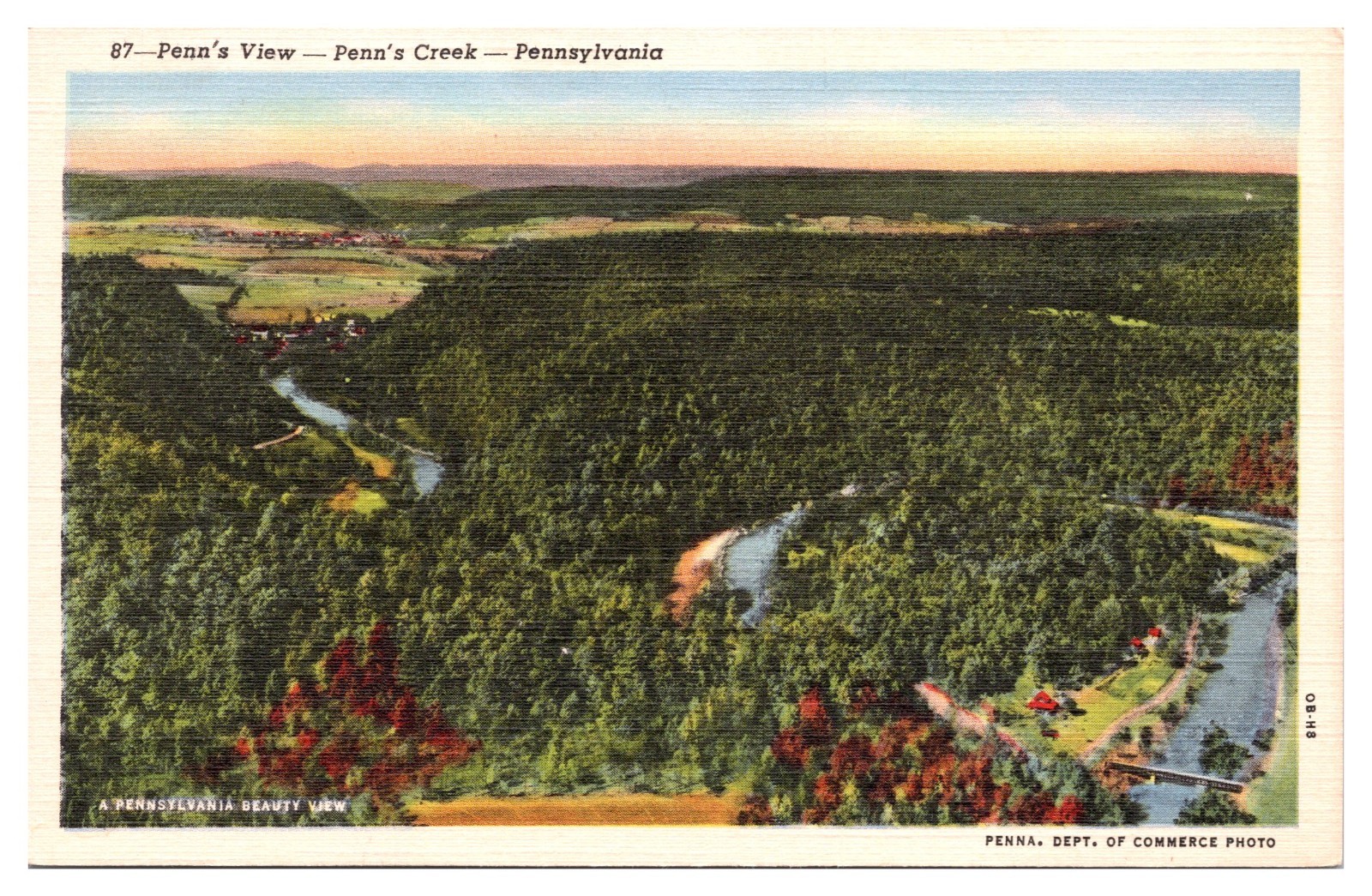 VTG Penn\'s View, Penn\'s Creek, Pennsylvania Postcard