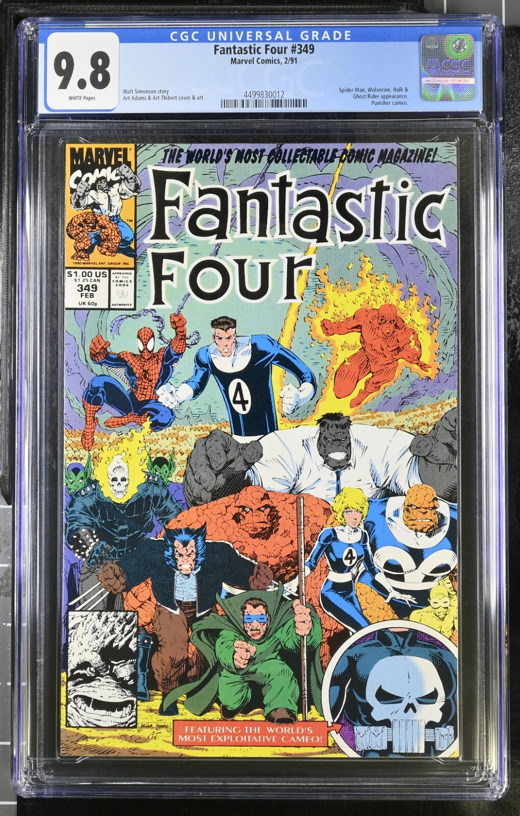 FANTASTIC FOUR #349 CGC 9.8 WP NM/M MARVEL 1991 GORGEOUS ART ADAMS COVER 🔑