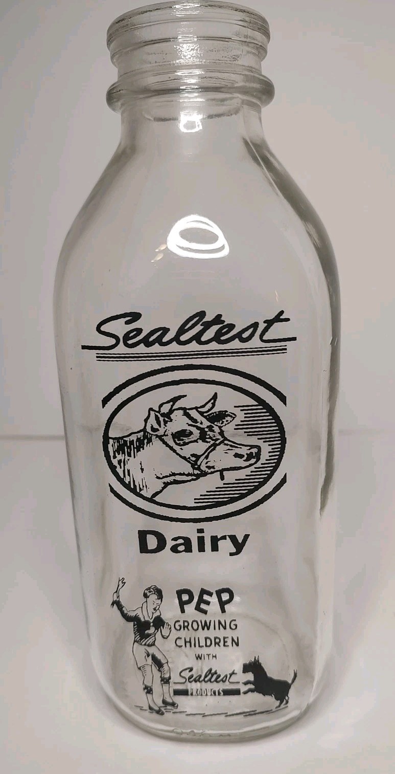 Mint Vintage Sealtest Quart Milk Bottle Mint Vintage Sealtest Quart Milk Bottle
