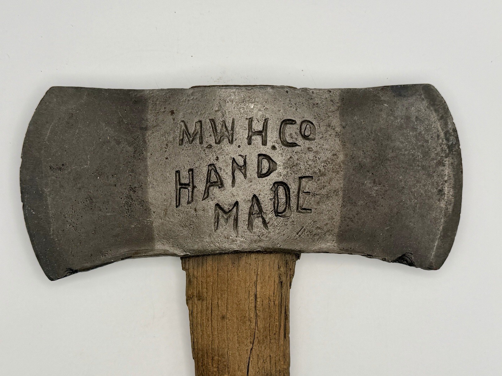 MWH Co Double Bit Axe head Stamped Hand Made Ax Vintage. Marshall Wells 3lb Head
