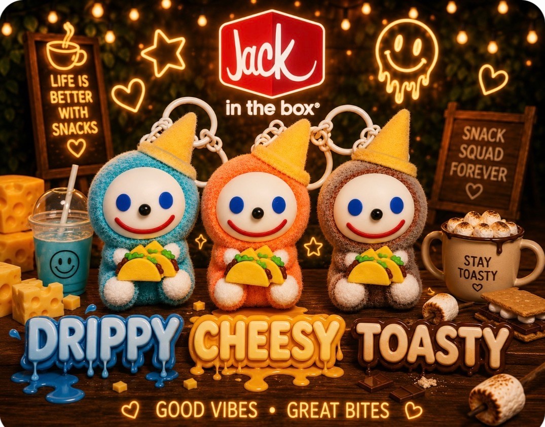 NEW Limited Edition Jack in the Box SAVORY Jibbis Set Drippy,Cheesy,Toasty (: NEW Limited Edition Jack in the Box SAVORY Jibbis Set Drippy,Cheesy,Toasty (: