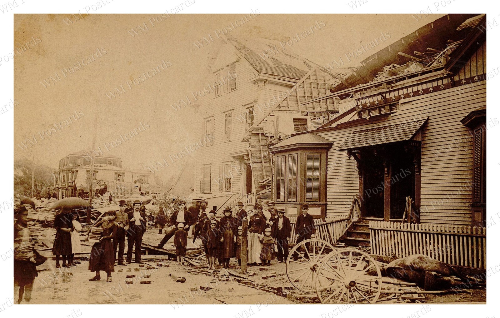 Lawrence Massachusetts 1890 Street Scene Crowd Buildings Standard Postcard Lawrence Massachusetts 1890 Street Scene Crowd Buildings Standard Postcard