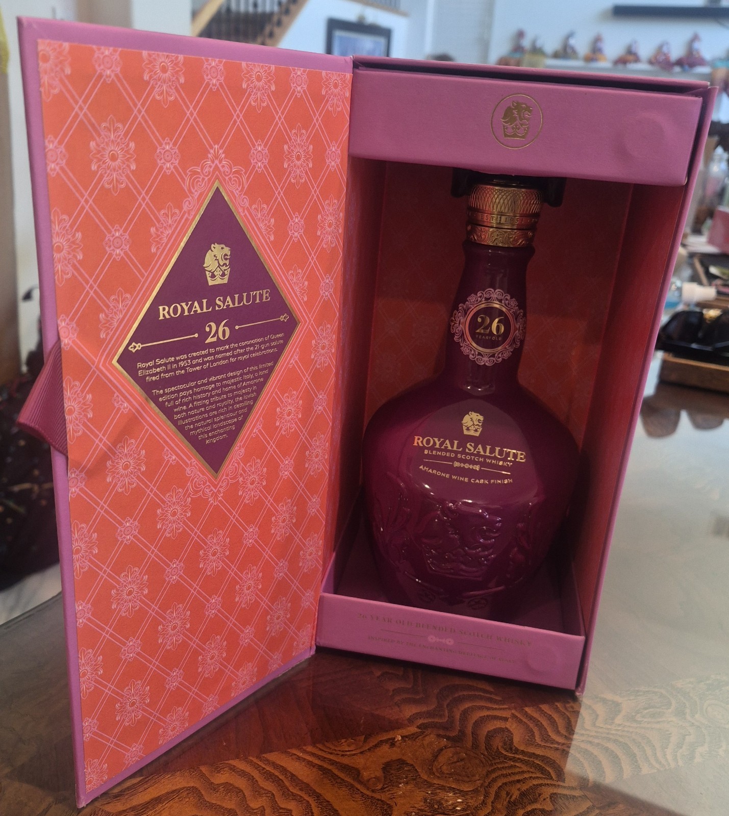 Chivas Regal Royal Salute 26 Year Box Empty Scotch Whiskey Box and Bottle Rare