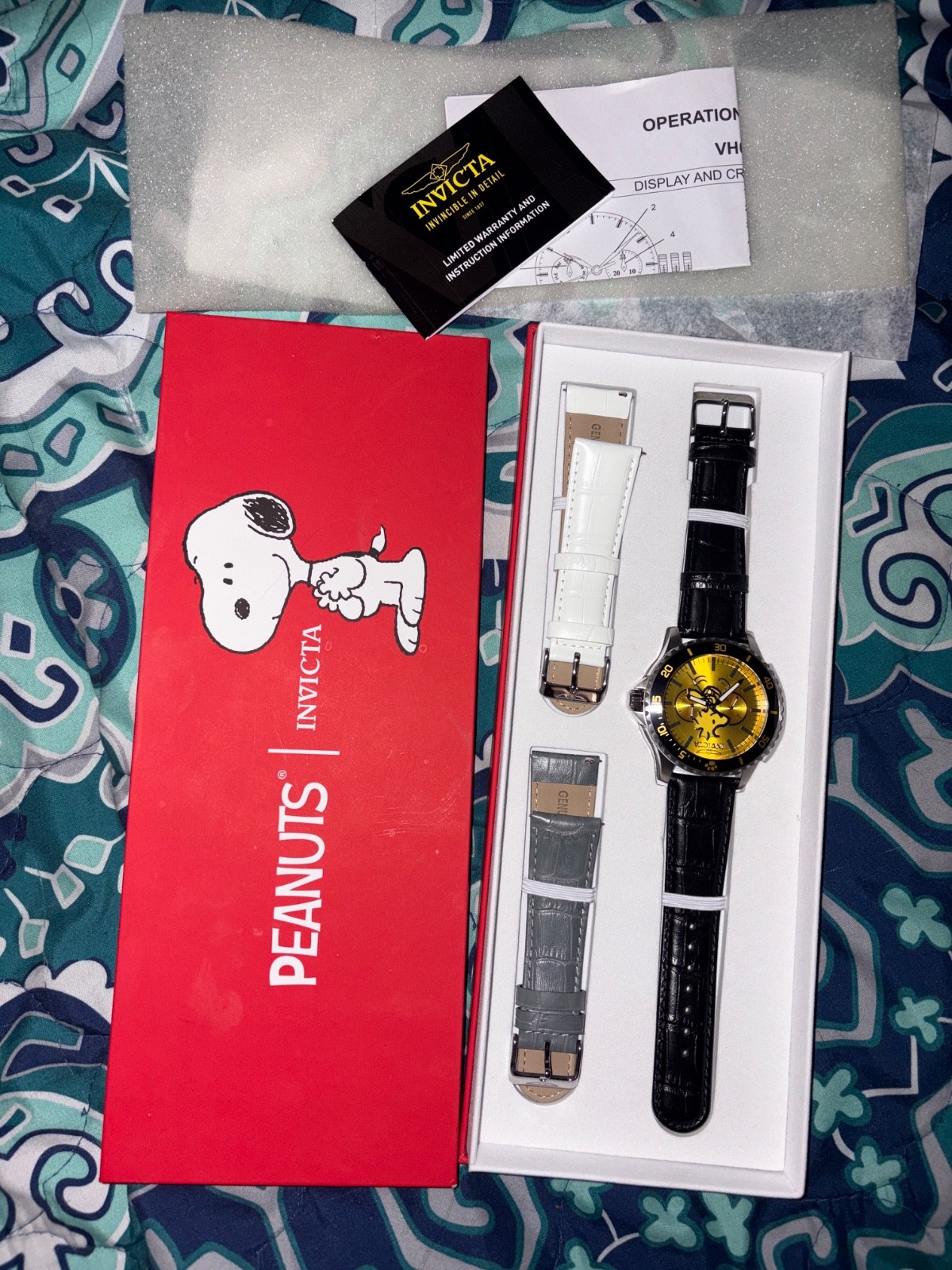 Invicta Woodstock Peanuts 48mm Quartz 38638 Watch 3 Band Set 467/3000 LE New Box Invicta Woodstock Peanuts 48mm Quartz 38638 Watch 3 Band Set 467/3000 LE New Box