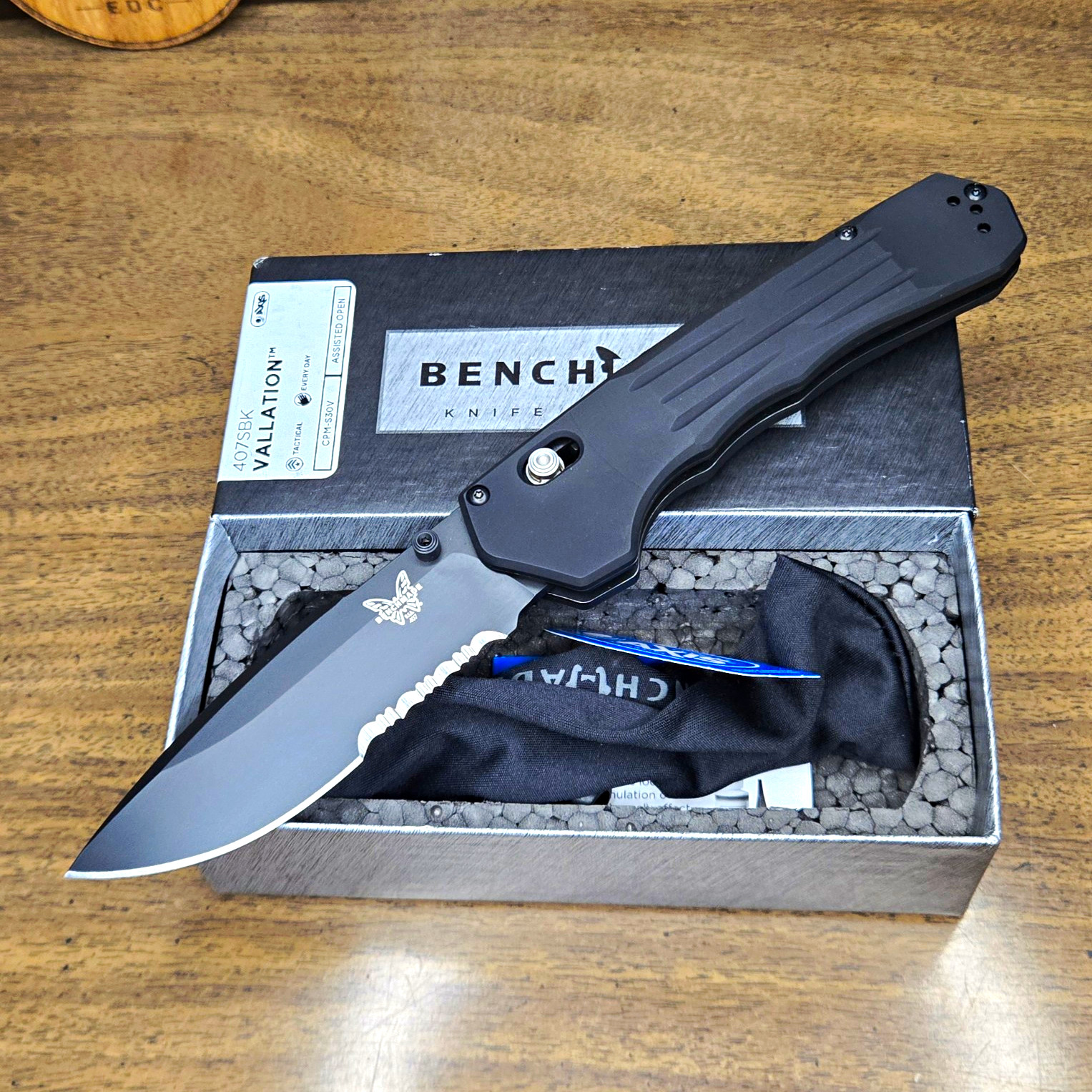 Benchmade 407SBK Vallation Black Class Assisted Open First Production Benchmade 407SBK Vallation Black Class Assisted Open First Production