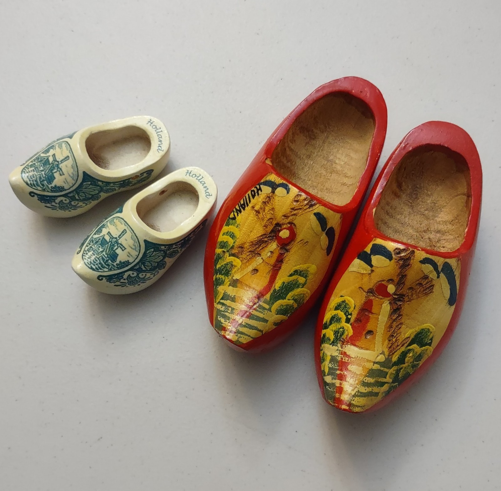 Vintage Dutch Wooden Clogs Hand Painted Made In Holland 2 Pairs Great Condition Vintage Dutch Wooden Clogs Hand Painted Made In Holland 2 Pairs Great Condition