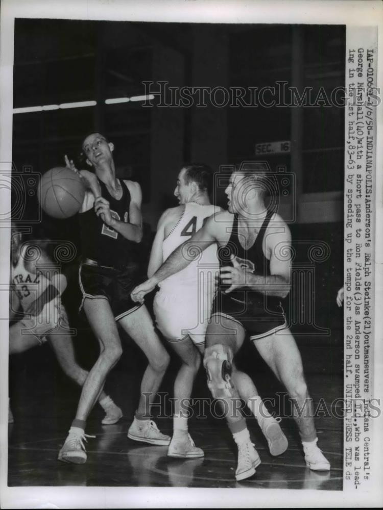 1958 Press Photo College Basketball In Action - net19863 1958 Press Photo College Basketball In Action - net19863