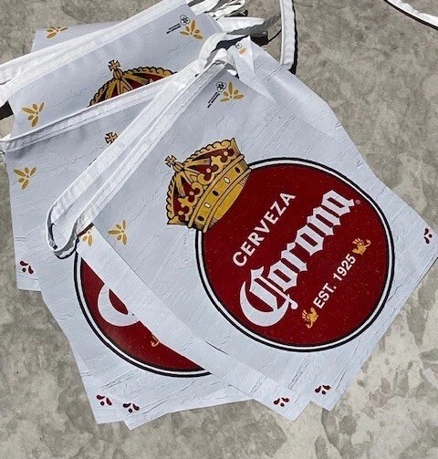 🔥New 18' Corona Extra Fiesta Double sided Beer Vinyl String Banner