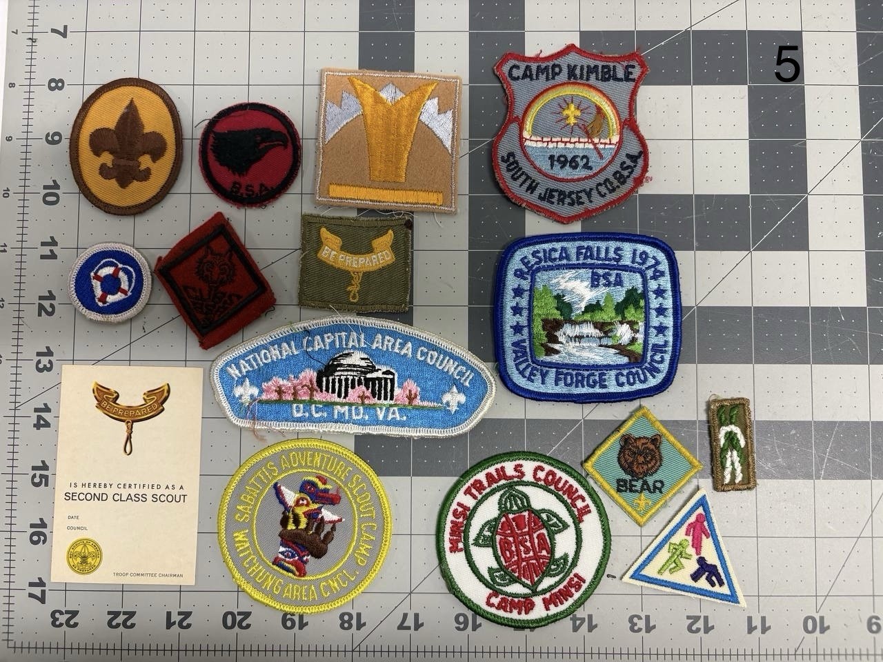Lot 15+ Vintage Boy Scout Patches 1962 Camp Kimble 1974 Resica Falls Staff
