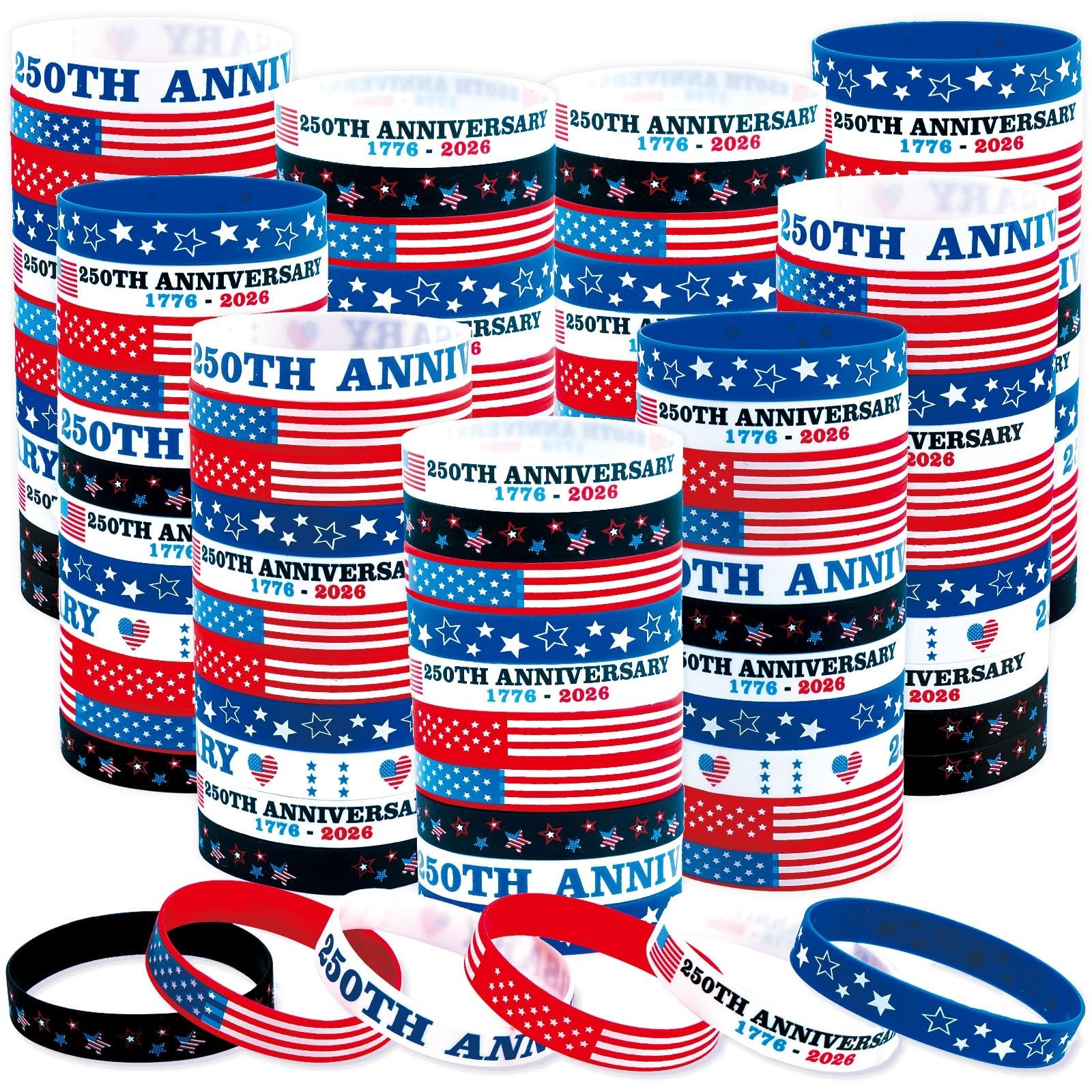 Moon Boat 100PCS 250th Anniversary Accessories Party Favors: 4th/Fourth of Ju...