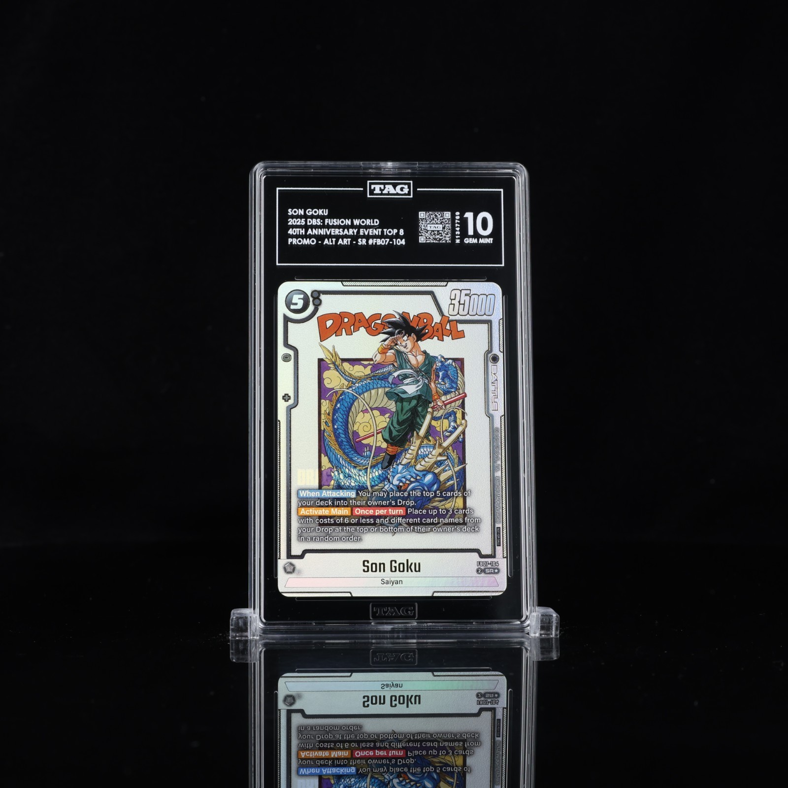 2025 Bandai DBS Promos Fusion World Son Goku FB07-104 Promo TAG 10