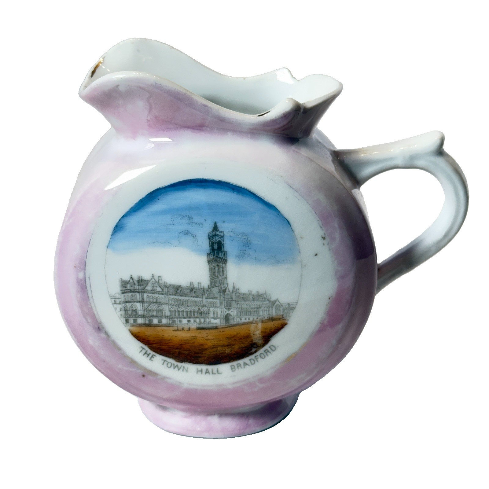 THE TOWN HALL - BRADFORD - ENGLAND Souvenir CHINA PORCELAIN PITCHER CREAMER THE TOWN HALL - BRADFORD - ENGLAND Souvenir CHINA PORCELAIN PITCHER CREAMER