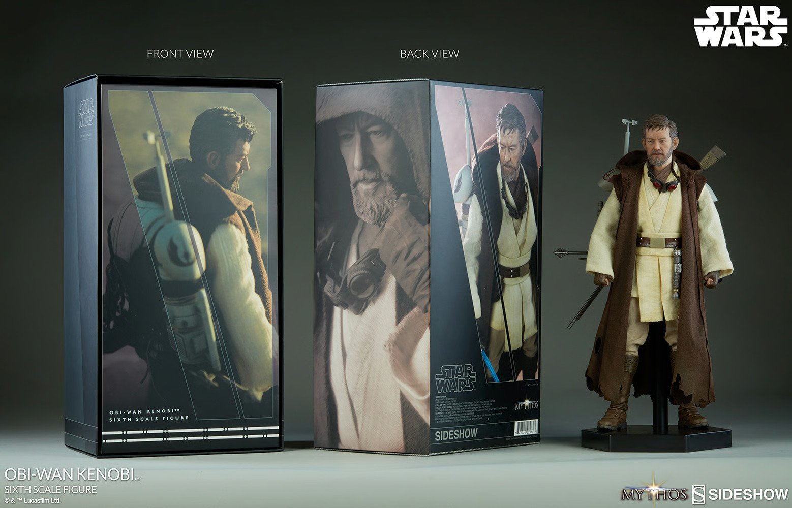 Star Wars Disney+ SIDESHOW MYTHOS OBI-WAN KENOBI 1/6 Scale Figure FACTORY SEALED