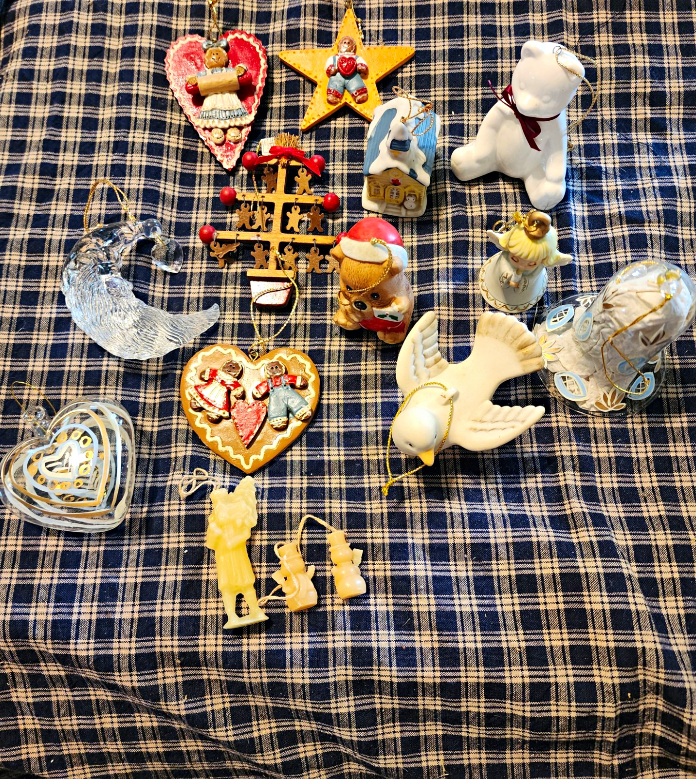 Lot of 14 Vintage Chriatmas Ornaments