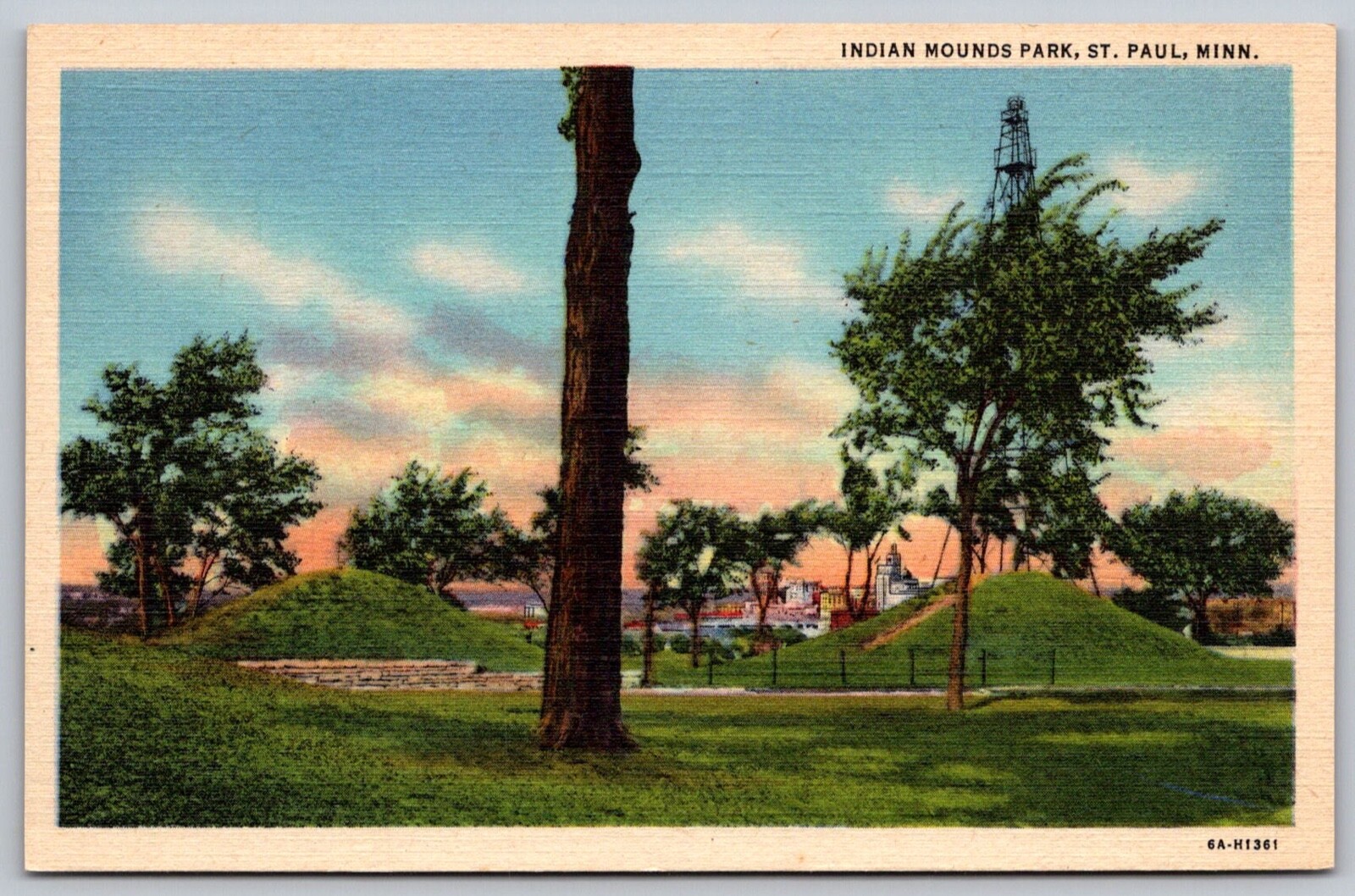 Postcard Indian Mounds Park St. Paul Minnesota 1936