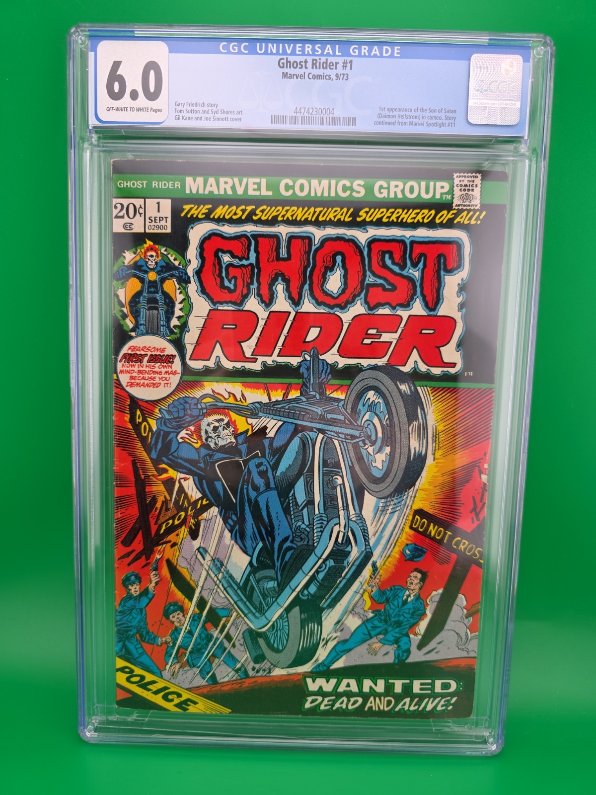 Ghost Rider #1 CGC 6.0 OW-WP 1973 1st Solo Series Son of Satan Bronze Age Marvel