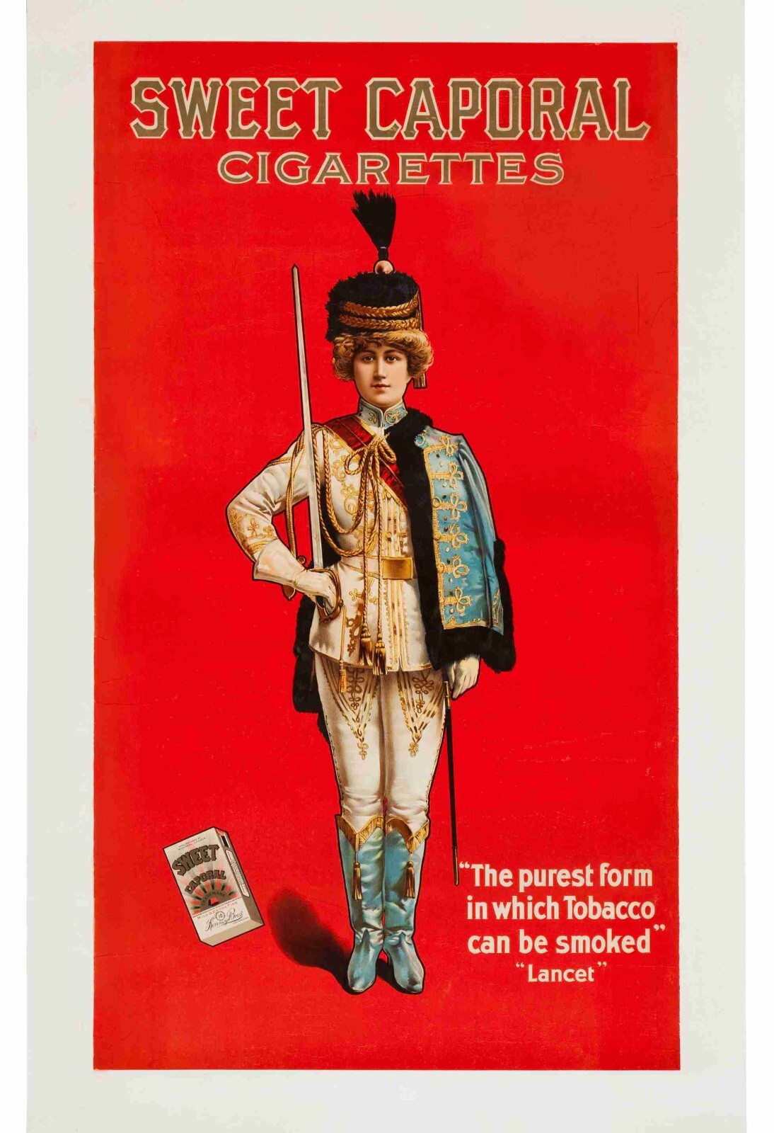 Sweet Caporal Cigarettes 1915 Vintage Advertising Poster 12  x 18\