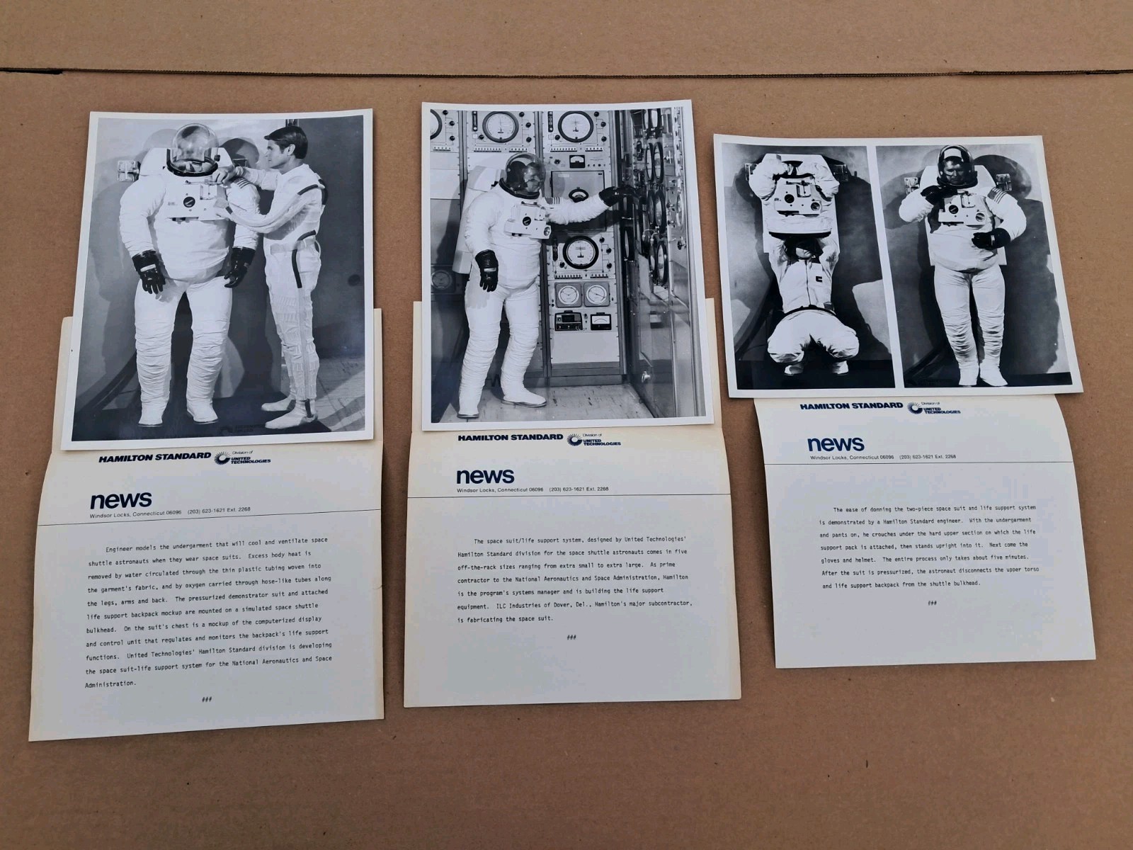 Vintage Hamilton Standard Life Support Systems Photographs And Letters 