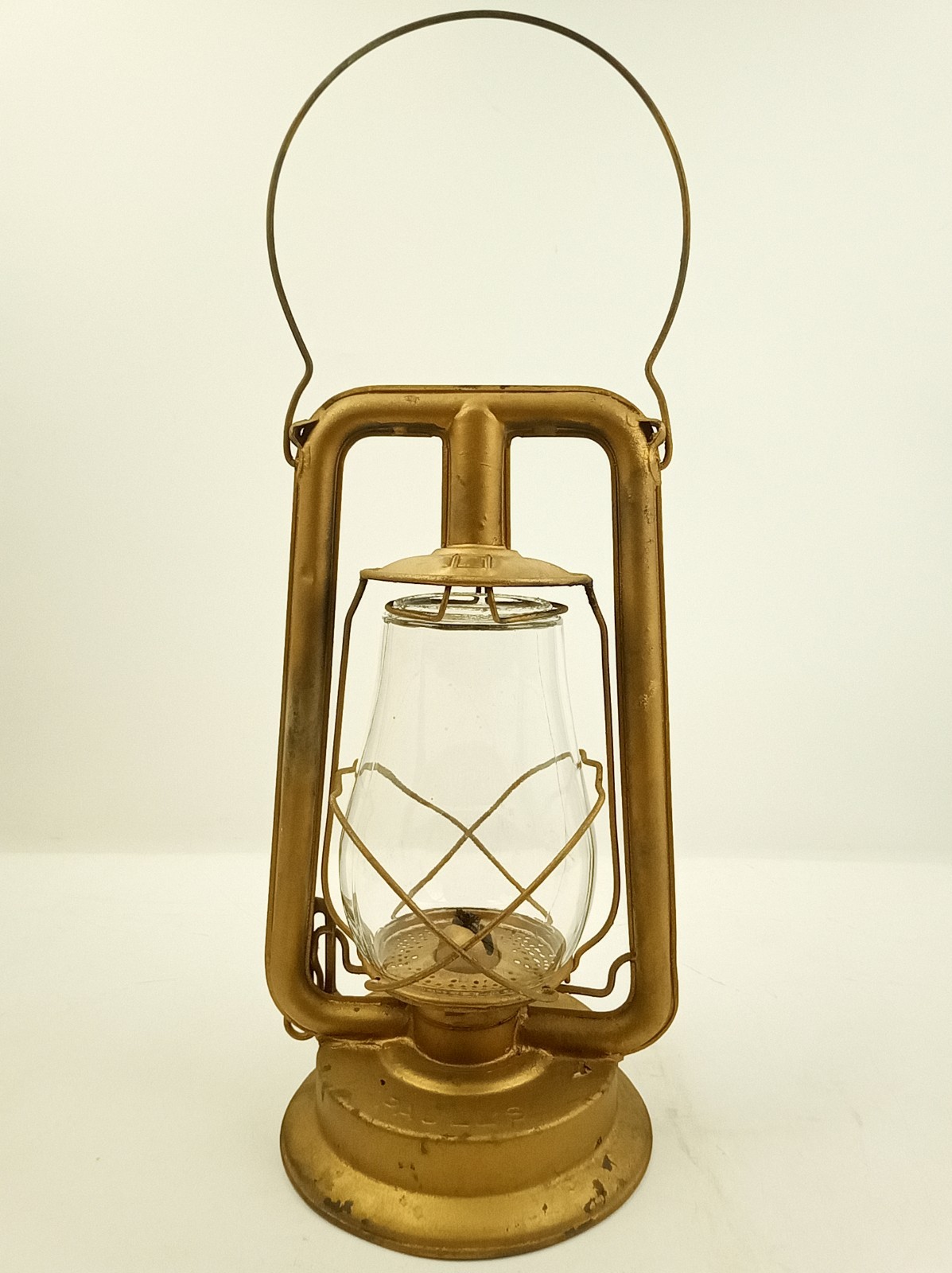 Antique Paulls Leader Kerosene Lantern Clear Glass w/ Handle