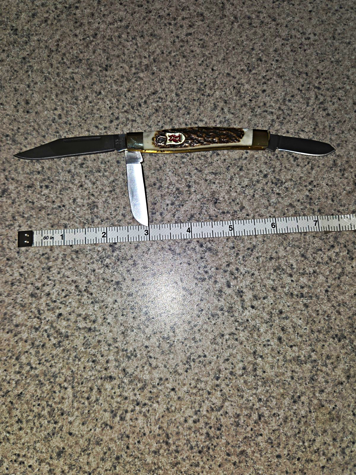 Kissing Crane  Pocketknife  Bone Handle kc5325 