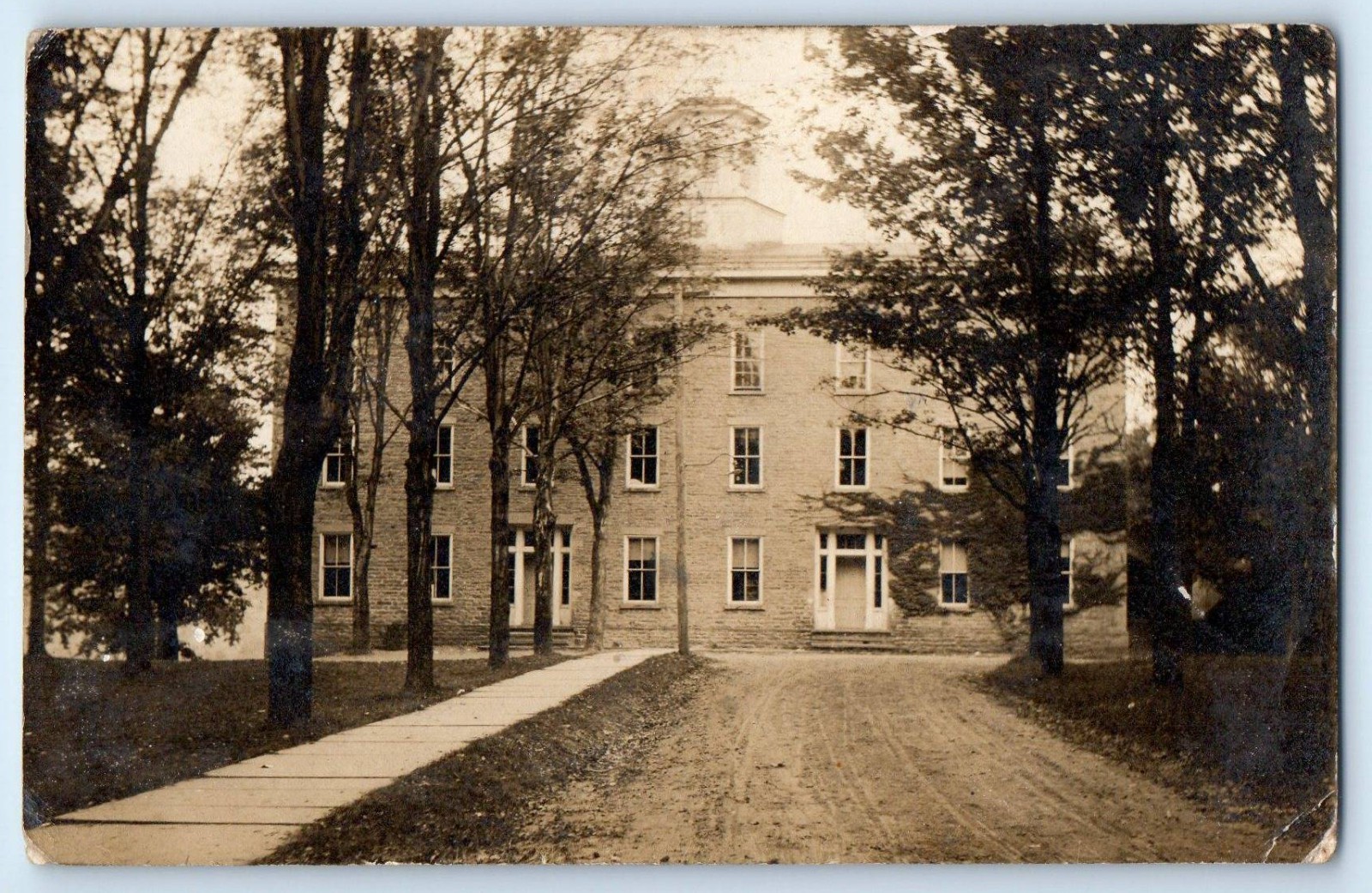 c1910's Stone Hall Building Franklin New York NY RPPC Photo Antique Postcard