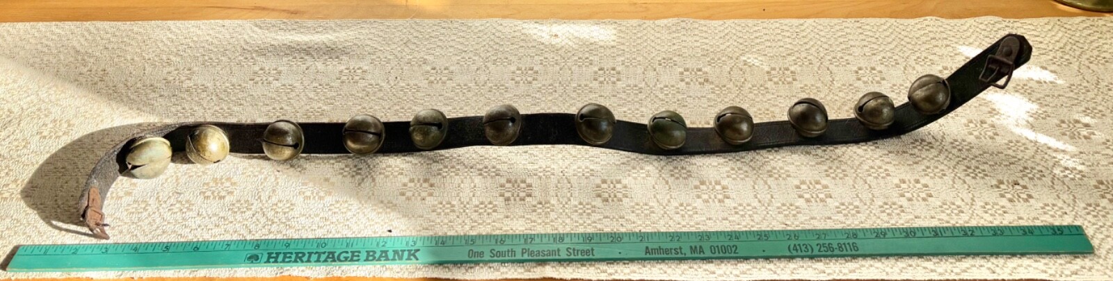 Antique 12 Crotal Bells On 40\ Antique 12 Crotal Bells On 40\