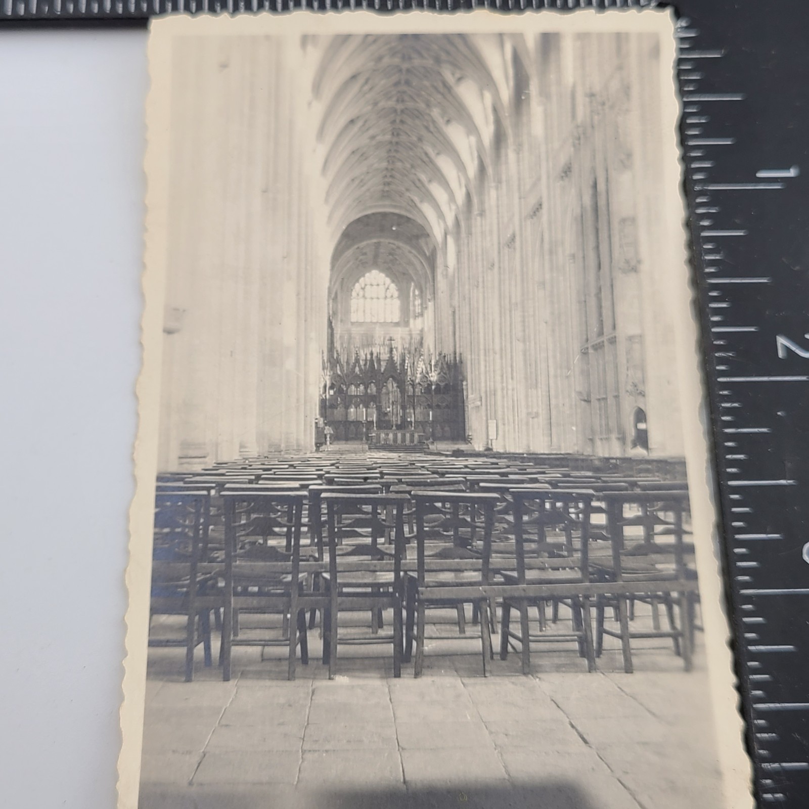 England Winchester Church Building Interior Altar Pews Vintage Photo