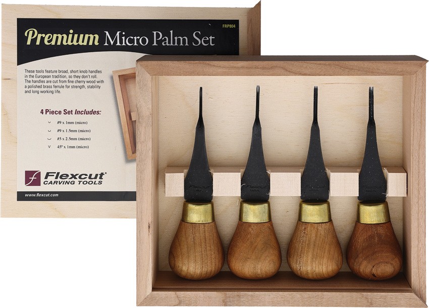 Flexcut Premium Micro-Palm Set Wood Carving Tool